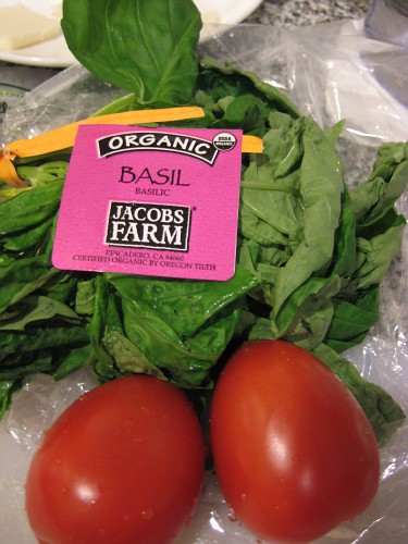 basil and tomatoes