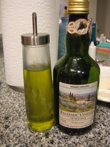 olive oil and balsamic