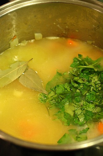 parsley and bay leaves