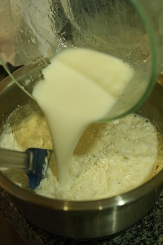 add wet to dry