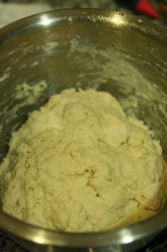mix dumpling ingredients