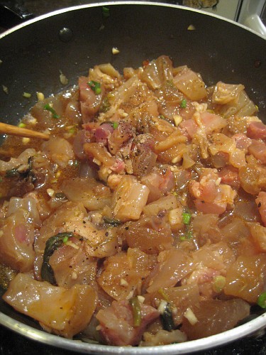 add tendon to sauce