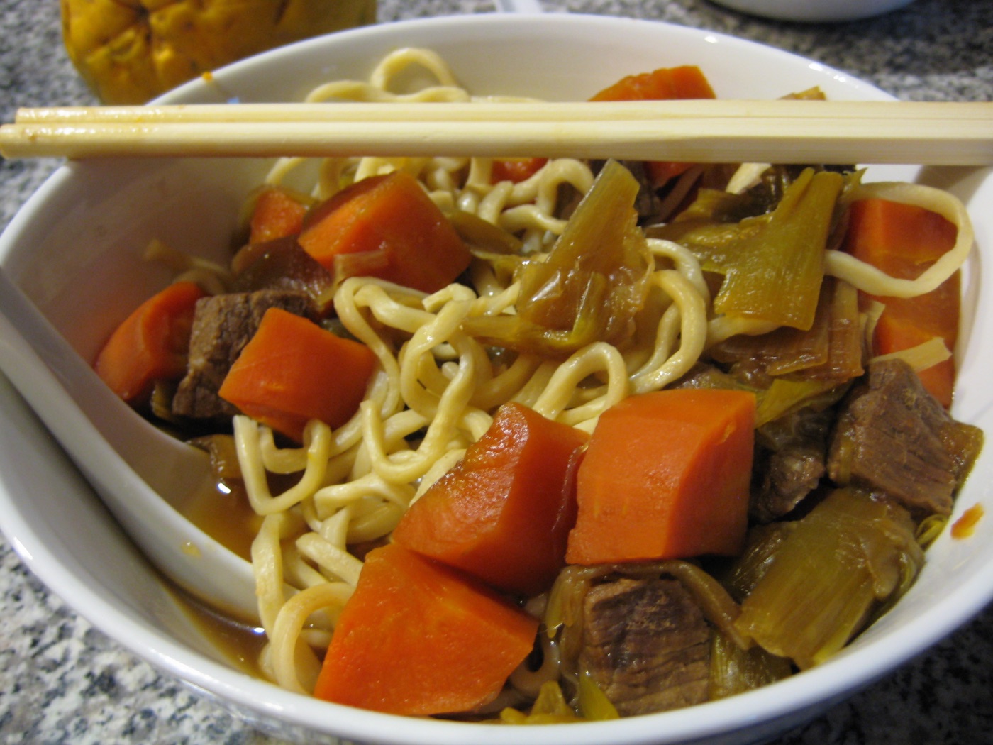 stew with noodles