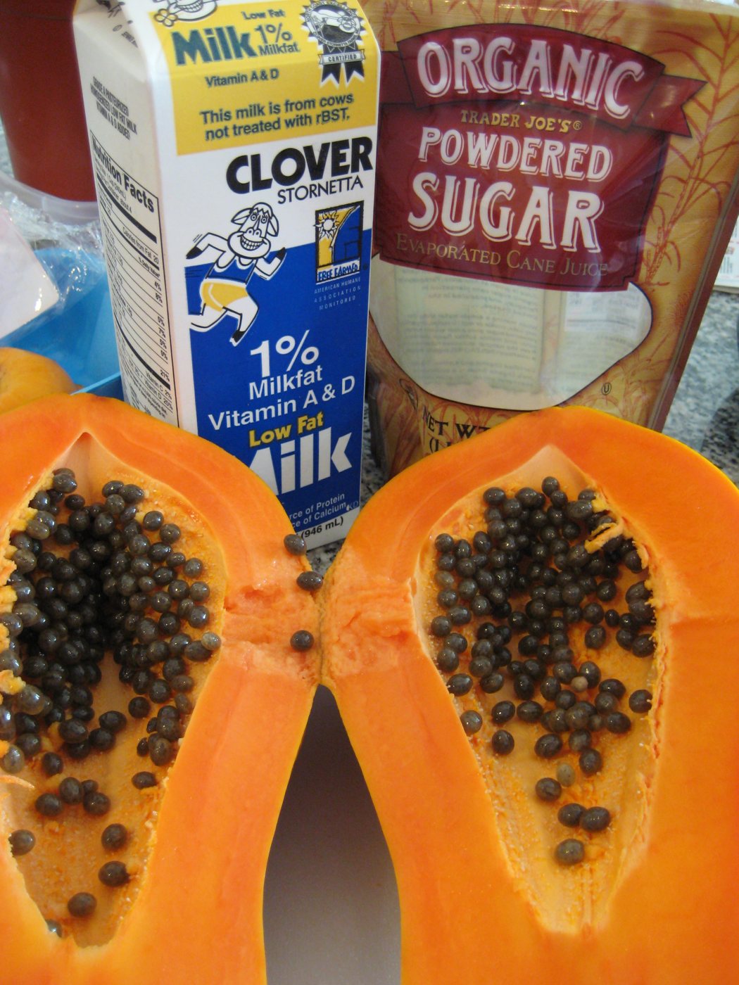 look for the orange papaya!
