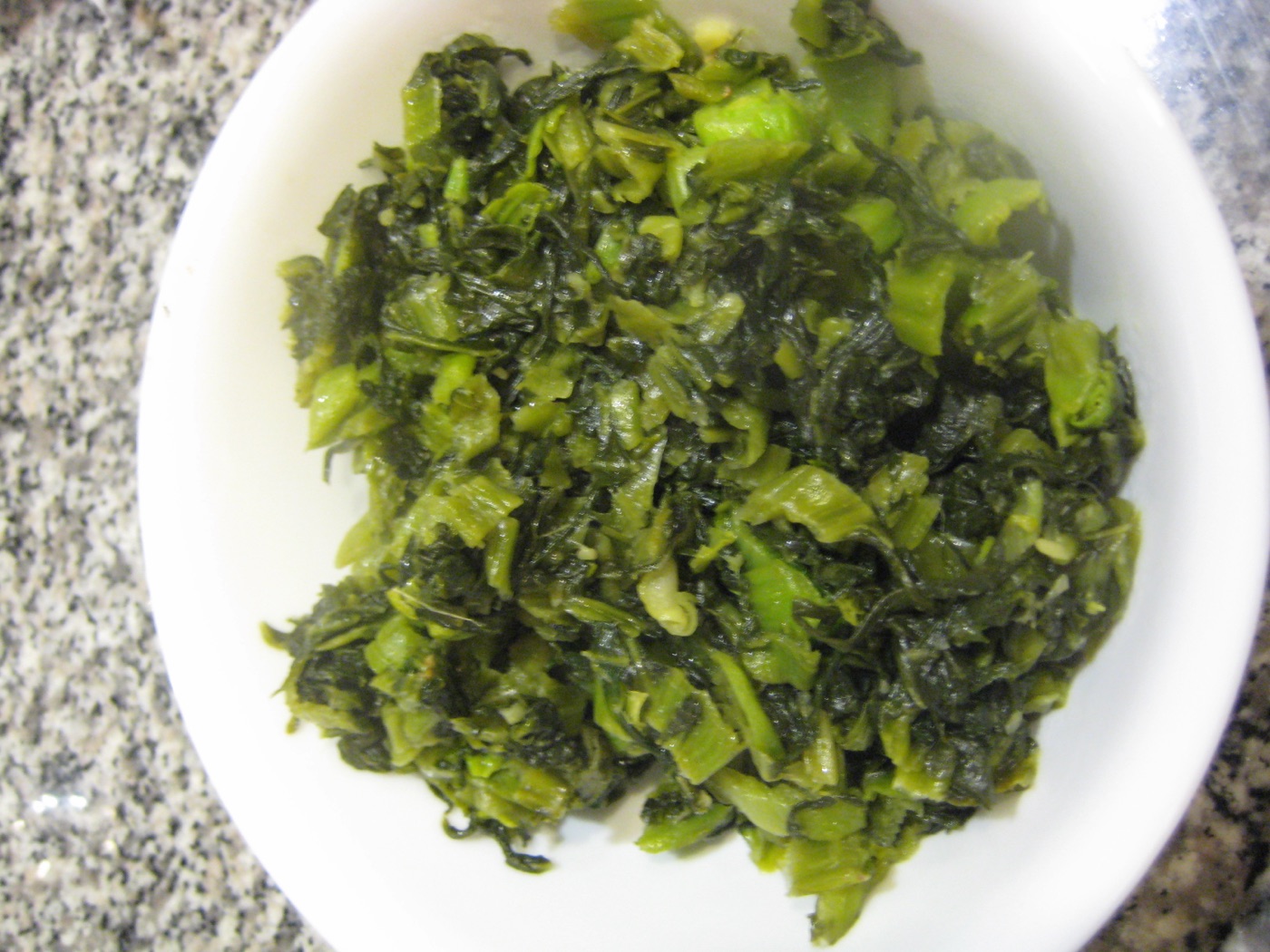 completed xue cai mustard greens